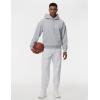 imageTHE GYM PEOPLE Mens Fleece Joggers Pants with Deep Pockets in Loosefit StyleFleece Lined Heather White