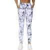 imageTHE GYM PEOPLE Tummy Control Workout Leggings with Pockets High Waist Athletic Yoga Pants for Women Running FitnessMarble
