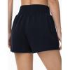 imageTHE GYM PEOPLE Womens High Waist Sweat Shorts Summer Athletic Lounge Short with Zipper PocketsBlack