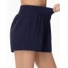 imageTHE GYM PEOPLE Womens High Waist Sweat Shorts Summer Athletic Lounge Short with Zipper PocketsDark Blue