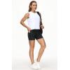 imageTHE GYM PEOPLE Womens High Waist Workout Shorts Breathable Dolphin Split Elastic Lounge Yoga ShortsBlack Camo