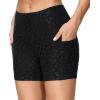 imageTHE GYM PEOPLE Womens High Waist Workout Shorts Breathable Dolphin Split Elastic Lounge Yoga ShortsBlack Spot Leopard