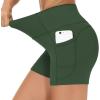 imageTHE GYM PEOPLE Womens High Waist Workout Shorts Breathable Dolphin Split Elastic Lounge Yoga ShortsDeep Green