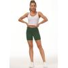 imageTHE GYM PEOPLE Womens High Waist Workout Shorts Breathable Dolphin Split Elastic Lounge Yoga ShortsDeep Green