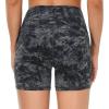 imageTHE GYM PEOPLE Womens High Waist Workout Shorts Breathable Dolphin Split Elastic Lounge Yoga ShortsGraymarble