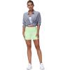 imageTHE GYM PEOPLE Womens High Waist Workout Shorts Breathable Dolphin Split Elastic Lounge Yoga ShortsPale Green