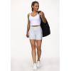 imageTHE GYM PEOPLE Womens High Waist Workout Shorts Breathable Dolphin Split Elastic Lounge Yoga ShortsTie Dye White