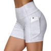 imageTHE GYM PEOPLE Womens High Waist Workout Shorts Breathable Dolphin Split Elastic Lounge Yoga ShortsTie Dye White