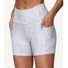 imageTHE GYM PEOPLE Womens High Waist Workout Shorts Breathable Dolphin Split Elastic Lounge Yoga ShortsTie Dye White