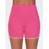 imageTHE GYM PEOPLE Womens High Waisted Workout Shorts Stretchy Breathable Dolphin Split Running Yoga Lounge ShortsBright Pink