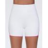 imageTHE GYM PEOPLE Womens High Waisted Workout Shorts Stretchy Breathable Dolphin Split Running Yoga Lounge ShortsWhite
