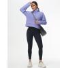 imageTHE GYM PEOPLE Womens Hoodies Half Zip Long Sleeve Fleece Crop Pullover Sweatshirts with Pockets Thumb HoleLavender Purple