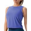 imageTHE GYM PEOPLE Womens Workout Tops in Ice Silk Quick Dry SleevelessBright Purple