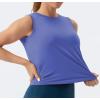 imageTHE GYM PEOPLE Womens Workout Tops in Ice Silk Quick Dry SleevelessBright Purple
