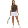 imageTHE GYM PEOPLE Womens Workout Tops in Ice Silk Quick Dry SleevelessBrown