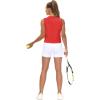 imageTHE GYM PEOPLE Womens Workout Tops in Ice Silk Quick Dry SleevelessHot Red