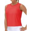 imageTHE GYM PEOPLE Womens Workout Tops in Ice Silk Quick Dry SleevelessHot Red