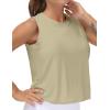 imageTHE GYM PEOPLE Womens Workout Tops in Ice Silk Quick Dry SleevelessKhaki