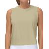 imageTHE GYM PEOPLE Womens Workout Tops in Ice Silk Quick Dry SleevelessKhaki