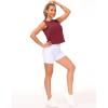 imageTHE GYM PEOPLE Womens Workout Tops in Ice Silk Quick Dry SleevelessWine Red