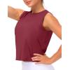 imageTHE GYM PEOPLE Womens Workout Tops in Ice Silk Quick Dry SleevelessWine Red