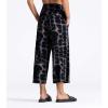 imageTHE GYM PEOPLE Womens Yoga Pants with Pockets and Tummy Control High Waist in Flare CropGreyWhiteBlack