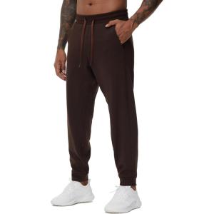 imageTHE GYM PEOPLE Mens Fleece Joggers Pants with Deep Pockets in Loosefit StyleFleece Lined Brown