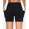 imageTHE GYM PEOPLE 2 Pack Womens High Waist Workout Shorts with Deep Pockets Tummy Control Running Yoga ShortsBlackBlack