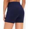 imageTHE GYM PEOPLE 2 Pack Womens High Waist Workout Shorts with Deep Pockets Tummy Control Running Yoga ShortsBlackBlue