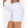 imageTHE GYM PEOPLE 2 Pack Womens High Waist Workout Shorts with Deep Pockets Tummy Control Running Yoga ShortsBlackWhite
