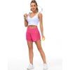 imageTHE GYM PEOPLE 2 Pack Womens High Waisted Running Shorts with Zipper Pockets Liner Quick Dry Athletic Workout ShortsBlackBright Pink