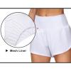 imageTHE GYM PEOPLE 2 Pack Womens High Waisted Running Shorts with Zipper Pockets Liner Quick Dry Athletic Workout ShortsBlackWhite