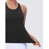 imageTHE GYM PEOPLE Racerback Workout Tank Tops for Women Slim Fit Sleeveless Basic Athletic Running Yoga ShirtsBlack