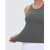 imageTHE GYM PEOPLE Racerback Workout Tank Tops for Women Slim Fit Sleeveless Basic Athletic Running Yoga ShirtsDark Grey