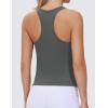imageTHE GYM PEOPLE Racerback Workout Tank Tops for Women Slim Fit Sleeveless Basic Athletic Running Yoga ShirtsDark Grey