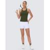 imageTHE GYM PEOPLE Racerback Workout Tank Tops for Women Slim Fit Sleeveless Basic Athletic Running Yoga ShirtsDark Olive
