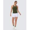 imageTHE GYM PEOPLE Racerback Workout Tank Tops for Women Slim Fit Sleeveless Basic Athletic Running Yoga ShirtsDark Olive