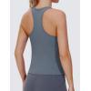 imageTHE GYM PEOPLE Racerback Workout Tank Tops for Women Slim Fit Sleeveless Basic Athletic Running Yoga ShirtsGreen Blue
