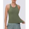 imageTHE GYM PEOPLE Racerback Workout Tank Tops for Women Slim Fit Sleeveless Basic Athletic Running Yoga ShirtsOlive Green