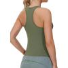 imageTHE GYM PEOPLE Racerback Workout Tank Tops for Women Slim Fit Sleeveless Basic Athletic Running Yoga ShirtsOlive Green
