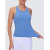 imageTHE GYM PEOPLE Racerback Workout Tank Tops for Women Slim Fit Sleeveless Basic Athletic Running Yoga ShirtsSea Blue