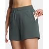 imageTHE GYM PEOPLE Womens Drawstring Sweat Shorts High Waisted Summer Workout Lounge Shorts with PocketsCharcoal Grey