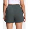imageTHE GYM PEOPLE Womens Drawstring Sweat Shorts High Waisted Summer Workout Lounge Shorts with PocketsCharcoal Grey