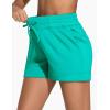 imageTHE GYM PEOPLE Womens Drawstring Sweat Shorts High Waisted Summer Workout Lounge Shorts with PocketsLake Green