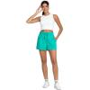 imageTHE GYM PEOPLE Womens Drawstring Sweat Shorts High Waisted Summer Workout Lounge Shorts with PocketsLake Green