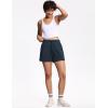 imageTHE GYM PEOPLE Womens Drawstring Sweat Shorts High Waisted Summer Workout Lounge Shorts with PocketsNavy Blue