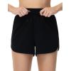 imageTHE GYM PEOPLE Womens Drawstring Sweat Shorts Soft Comfy Dolphin Workout Running Lounge Shorts with PocketsBlack