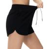 imageTHE GYM PEOPLE Womens Drawstring Sweat Shorts Soft Comfy Dolphin Workout Running Lounge Shorts with PocketsBlack