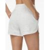 imageTHE GYM PEOPLE Womens Drawstring Sweat Shorts Soft Comfy Dolphin Workout Running Lounge Shorts with PocketsHeather White