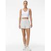imageTHE GYM PEOPLE Womens Drawstring Sweat Shorts Soft Comfy Dolphin Workout Running Lounge Shorts with PocketsHeather White